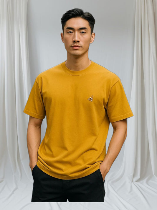 T-Shirt For Mens  pure Cotton - Yellow