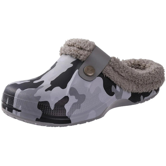 Litfun Winter Plush Garden Shoes Women Fur Clogs Slippers Men Soft Furry Waterproof Slippers Outdoor New Cozy Fuzzy Home Slipper - Chic Cart