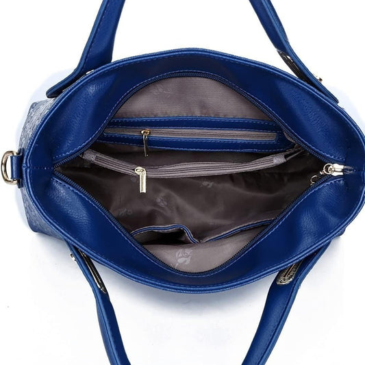 Women 4Pcs Top Handle Satchel Hobo PU Leather Handbag