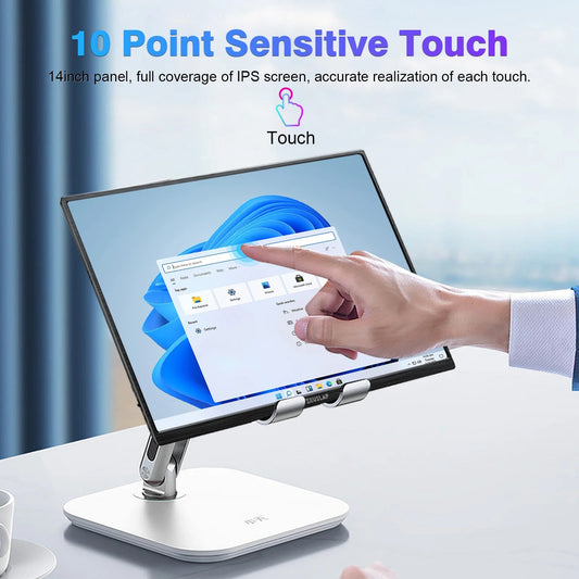 ZEUSLAP 14" 16:10 Touch Screen Portable Monitor 1920*1200P 100%sRGB 400Cd/m² Travel Display for Laptop Computer - Chic Cart