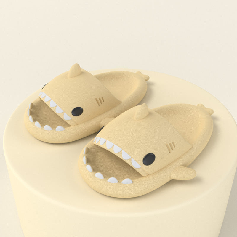 Adult's Slippers Indoor Outdoor Funny Shark Cartoon AMI Cart