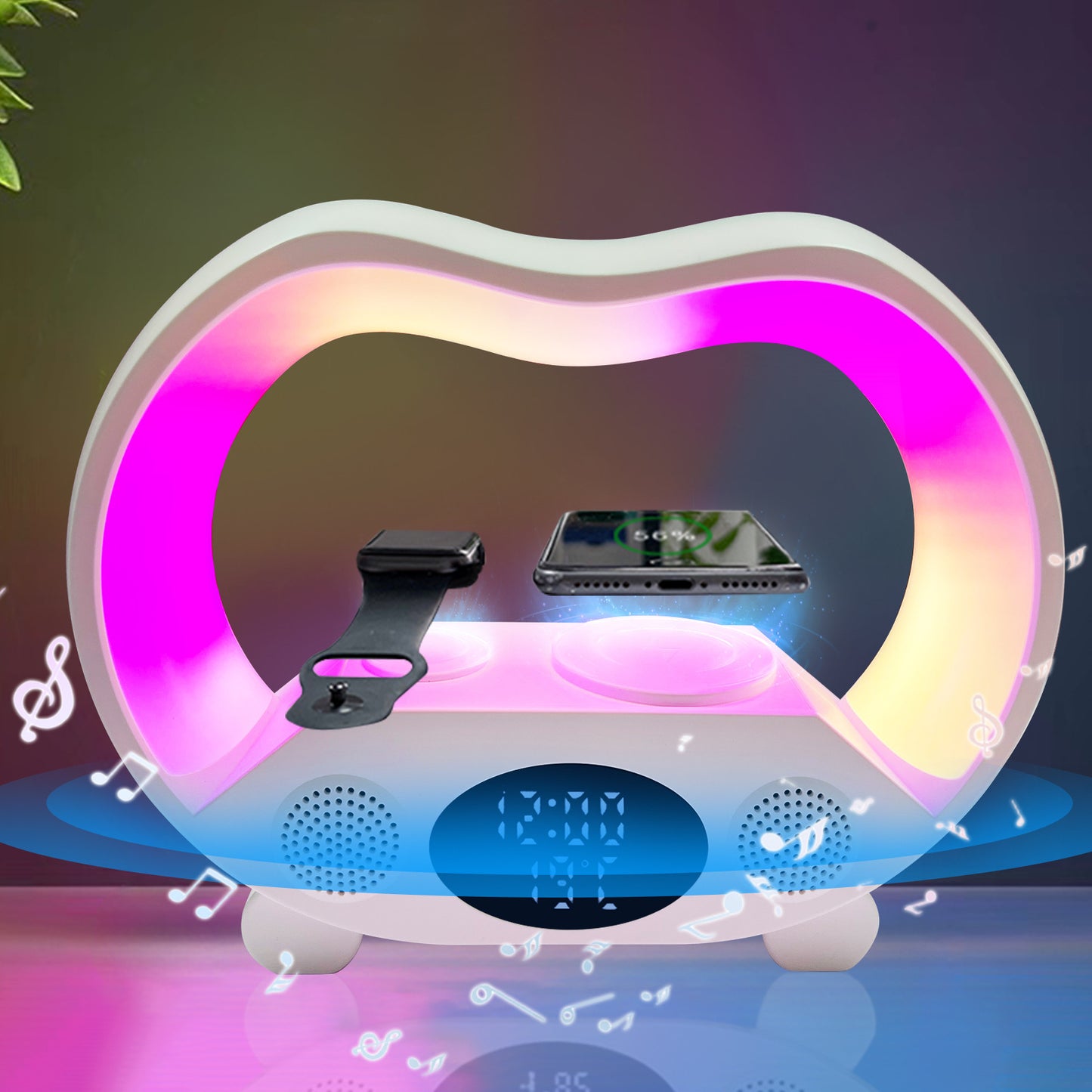 6-in-1 smart LED table lamp combines wireless charging, Bluetooth speaker, AMI Cart