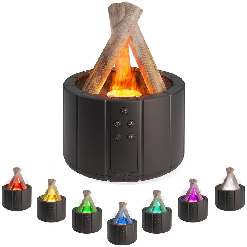 Simulated Flame Aromatherapy Machine Home Office Desktop Humidifier AMI Cart