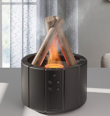 Simulated Flame Aromatherapy Machine Home Office Desktop Humidifier AMI Cart