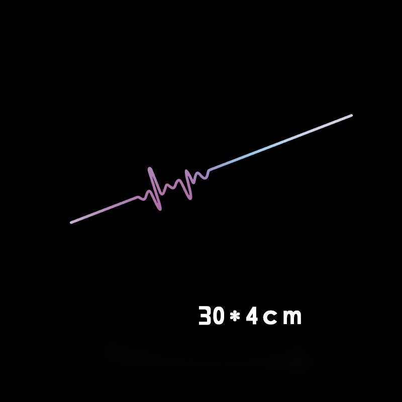 Car Electrocardiogram Creative Sound Wave Chart Car Sticker AMI Cart