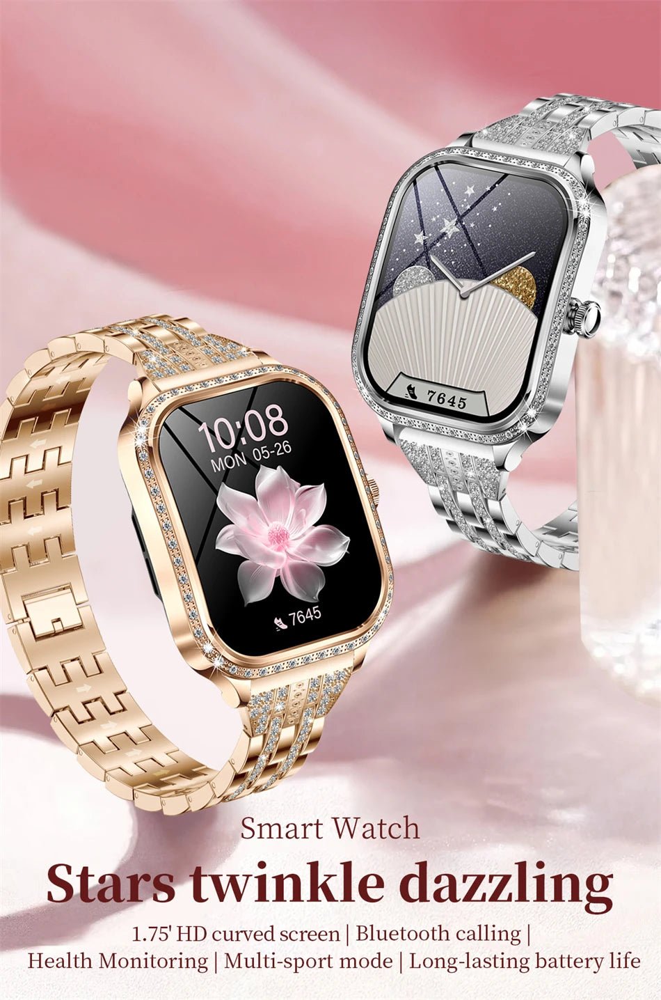 LIGE Smart Watches for Women Waterproof Bluetooth Call Fitness Tracker Smartwatch Mujer Digital Womens Watch Heart Rate Monitor - Chic Cart AMI Cart