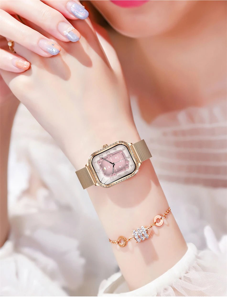 LIGE Smart Watches for Women Waterproof Bluetooth Call Fitness Tracker Smartwatch Mujer Digital Womens Watch Heart Rate Monitor - Chic Cart AMI Cart