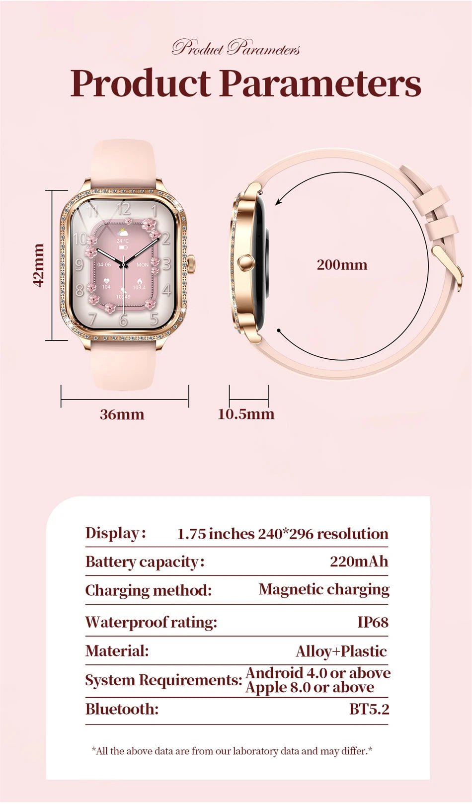 LIGE Smart Watches for Women Waterproof Bluetooth Call Fitness Tracker Smartwatch Mujer Digital Womens Watch Heart Rate Monitor - Chic Cart AMI Cart