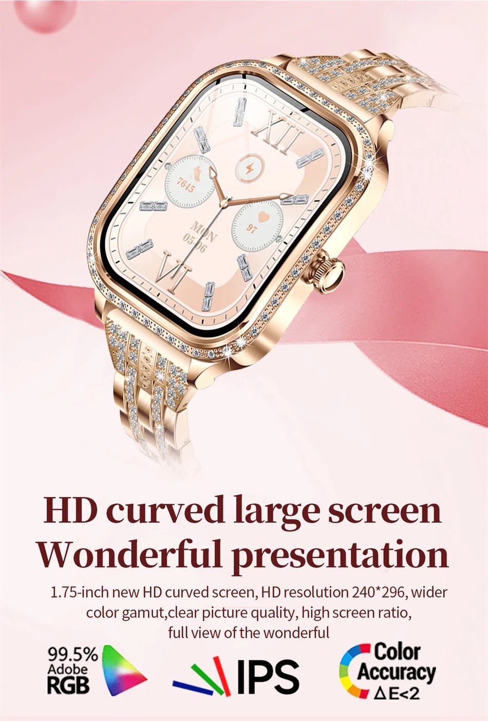 LIGE Smart Watches for Women Waterproof Bluetooth Call Fitness Tracker Smartwatch Mujer Digital Womens Watch Heart Rate Monitor - Chic Cart AMI Cart