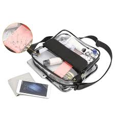 TINYAT Women Lightweight Mesh Strap Waterproof Transparent pvc Bags Put Lost Headphone Jack Umbrella Cell Phone 9.7 inch iPad - Chic Cart AMI Cart