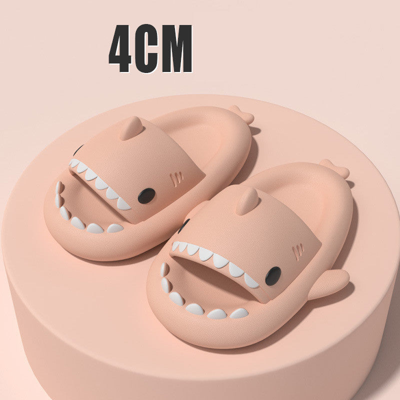 Adult's Slippers Indoor Outdoor Funny Shark Cartoon AMI Cart