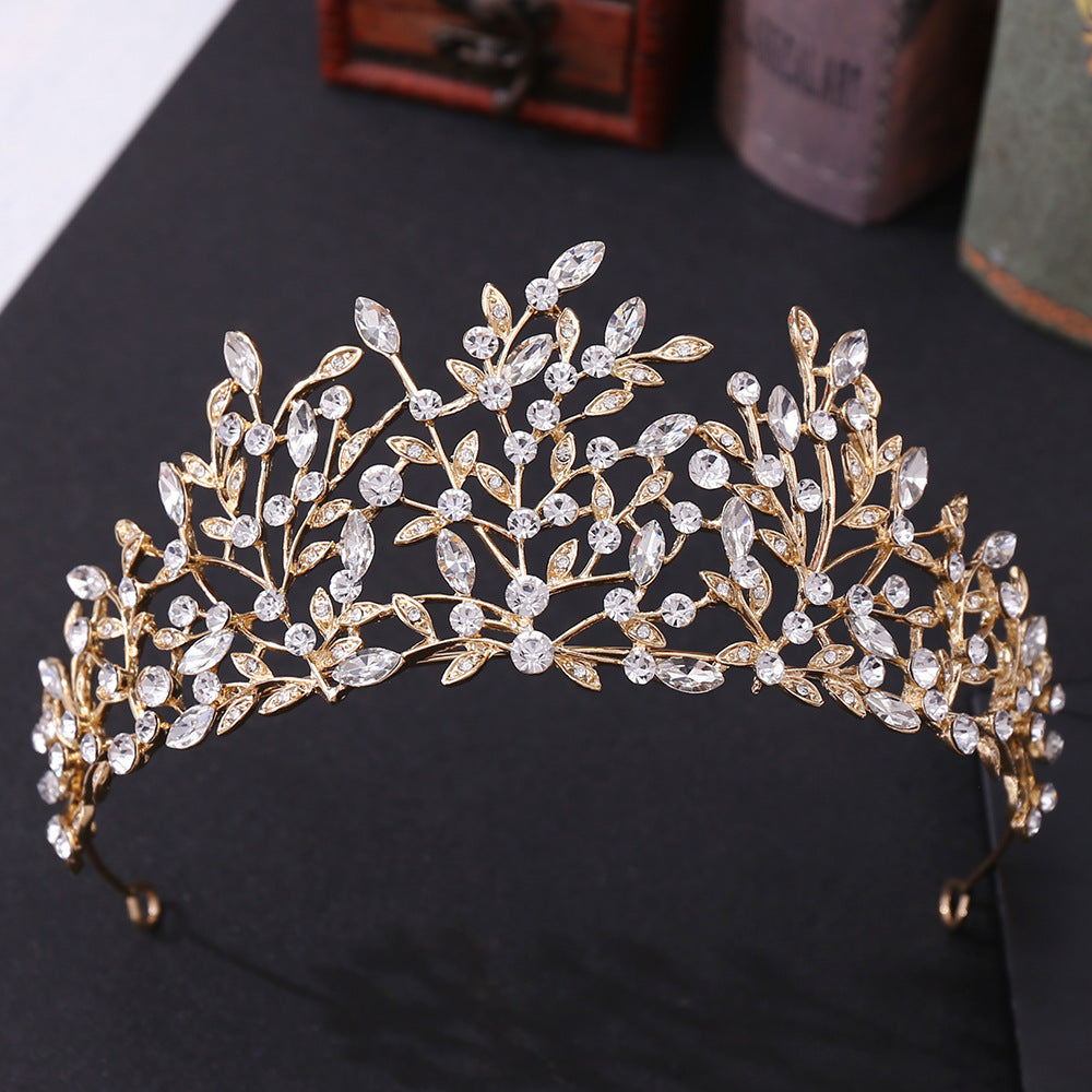 Vintage Rhinestone Headdress Crown Alloy Hair Accessories AMI Cart