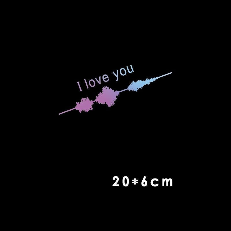 Car Electrocardiogram Creative Sound Wave Chart Car Sticker AMI Cart