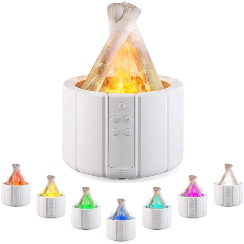 Simulated Flame Aromatherapy Machine Home Office Desktop Humidifier AMI Cart