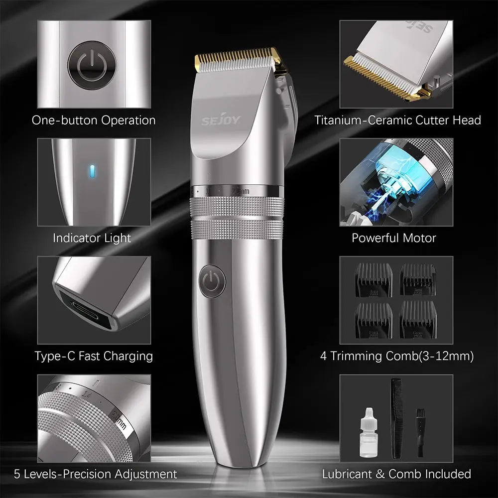 SEJOY Hair Trimmer for Men Hair Clippers for Barbers Electric Trimmer Rechargeable Cordless Shaver (OiI Not Included)) - Chic Cart
