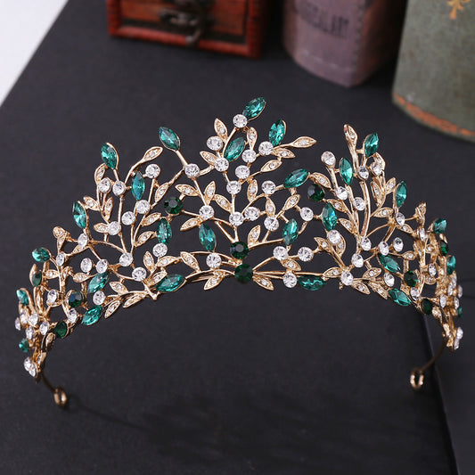 Vintage Rhinestone Headdress Crown Alloy Hair Accessories