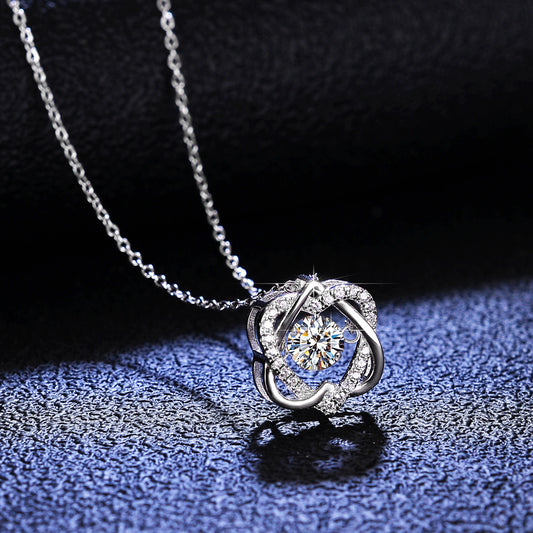 S925 Sterling Silver Pendant Moissanite Smart Necklace