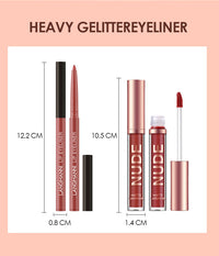 Lip Liner And Lipstick Makeup 12 Pcs Set 6 Matte Lipstick 6 Lip Liner Pen