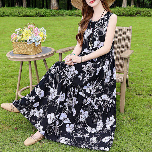 Summer Cotton Silk Dress Outer Wear