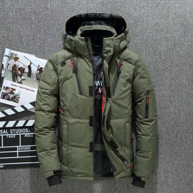 Outdoor Windproof Hooded Jacket Leisure Sports Coat Men