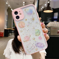 Transparent Glitter Color Frame Mobile Phone Case