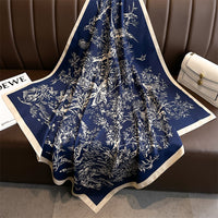 Fashion Printed Silk Scarf Twill Silk High Quality Square Scarf