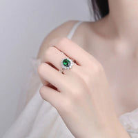 Blue Moissanite Women's Ring All-matching