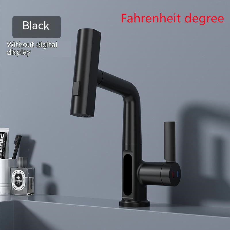 Intelligent Digital Display Faucet Pull-out Basin Faucet