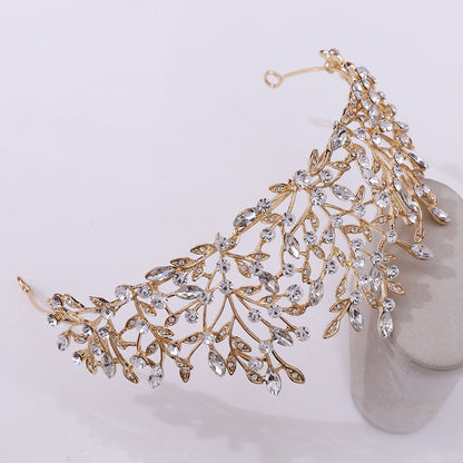 Vintage Rhinestone Headdress Crown Alloy Hair Accessories