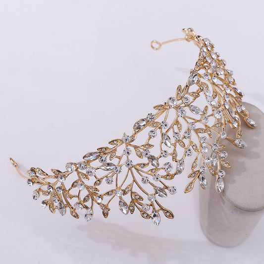Vintage Rhinestone Headdress Crown Alloy Hair Accessories