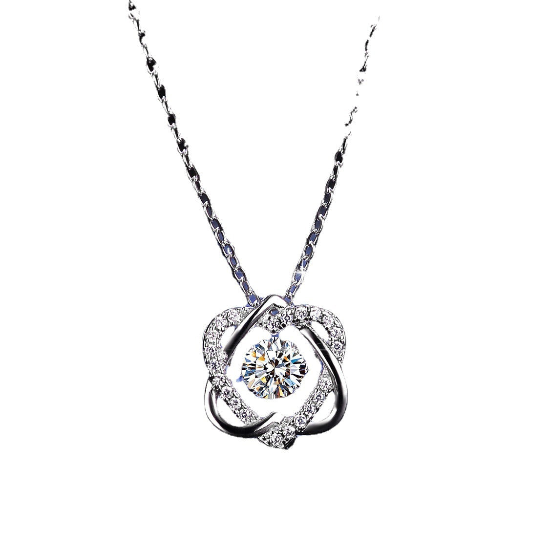 S925 Sterling Silver Pendant Moissanite Smart Necklace
