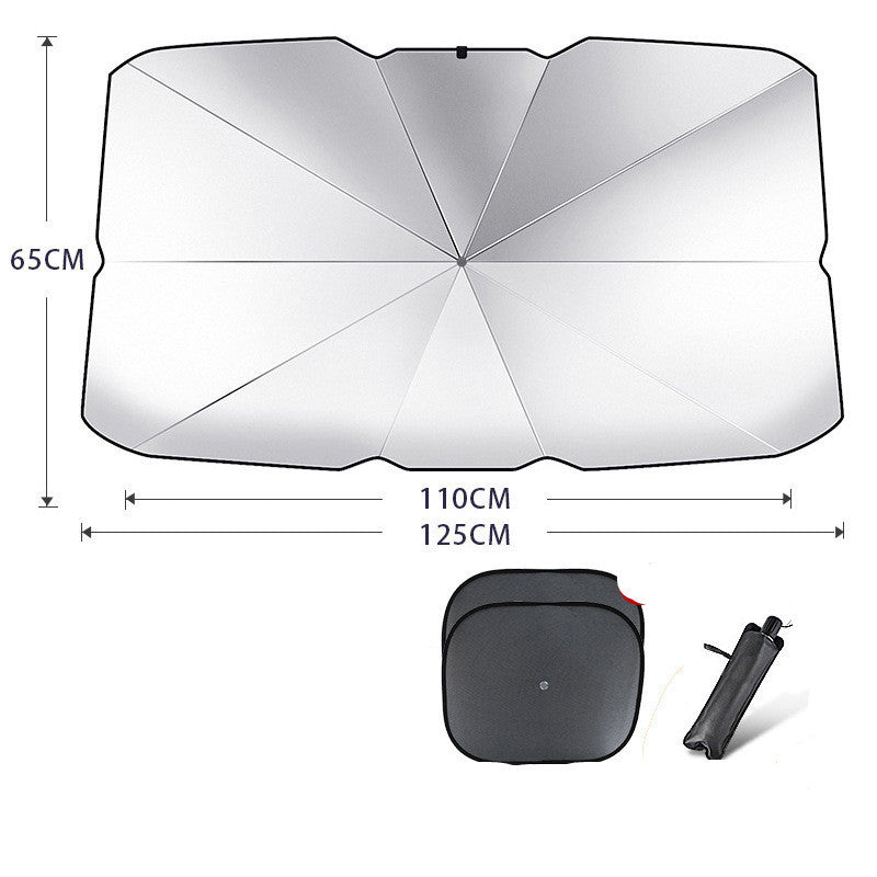Foldable Car Windshield Sun Shade Umbrella UV Protection Heat Insulation Parasol Auto Front Window Cover Interior Protector Summer Gadgets AMI Cart