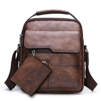 Retro Large Capacity Shoulder Bag Men Handbag Travel Backpack