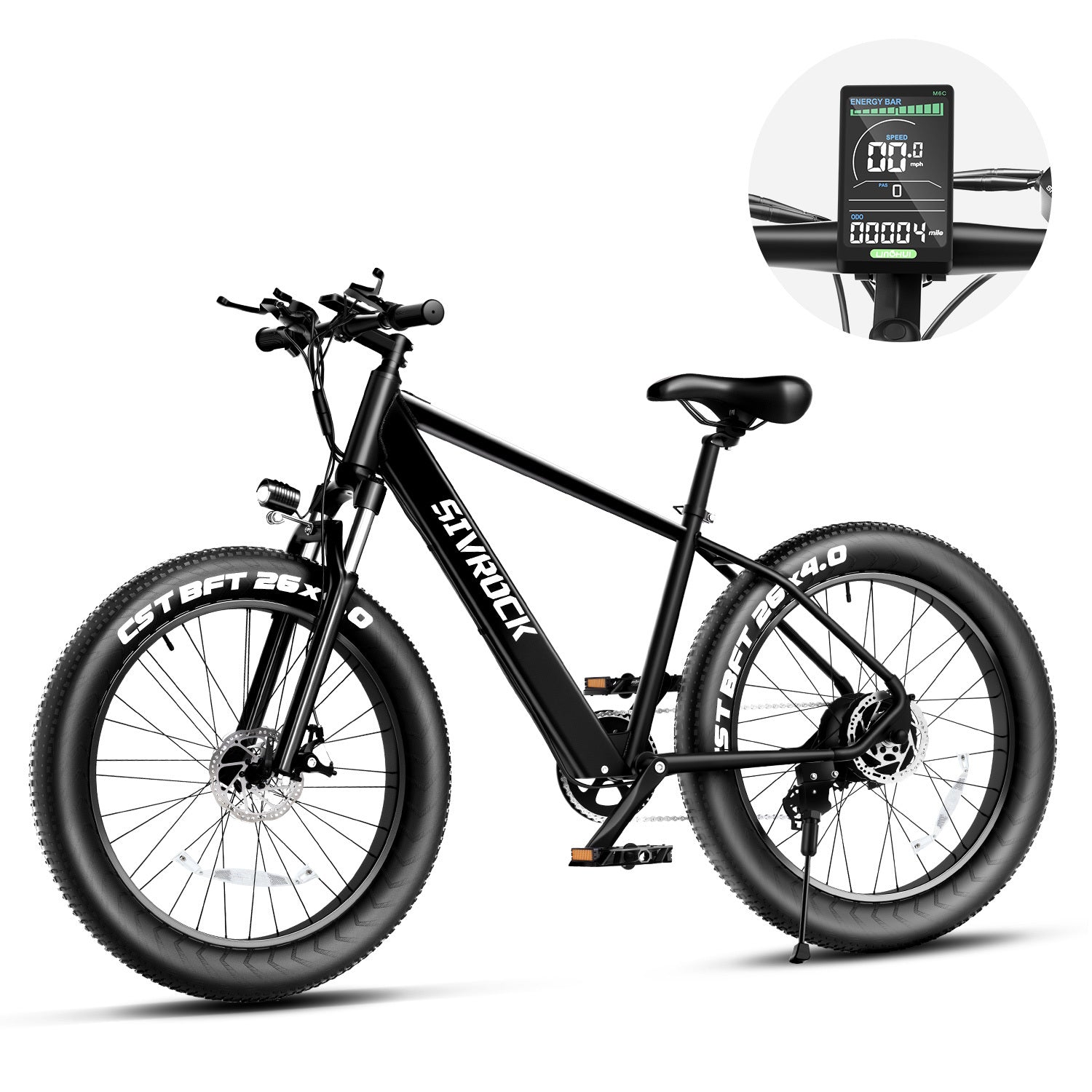 Electric Bike For Adults, 26 X 4.0 Inches Fat Tire Electric Mountain Bicycle,