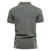 Lapel European And American Sports Men Twill Short Sleeve