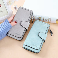 New Buckle Women's Long Wallet Three Fold Fashion Women