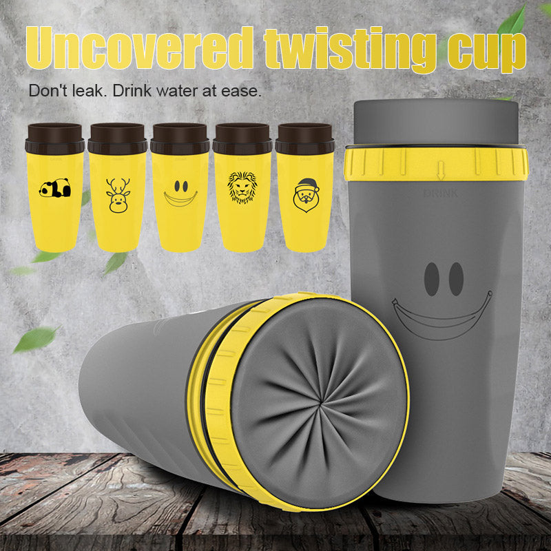 Double Insulation Tumbler Straw Sippy Water Bottles Portable