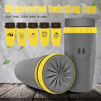 Double Insulation Tumbler Straw Sippy Water Bottles Portable
