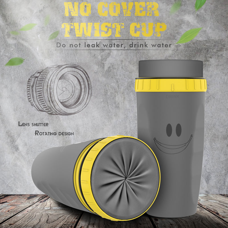 Double Insulation Tumbler Straw Sippy Water Bottles Portable