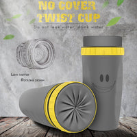 Double Insulation Tumbler Straw Sippy Water Bottles Portable