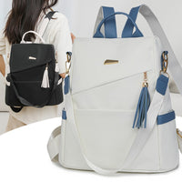 Oxford Cloth Stitching Women'S Backpack Anti-Thef.