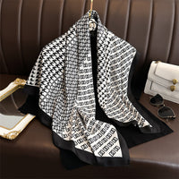 Fashion Printed Silk Scarf Twill Silk High Quality Square Scarf