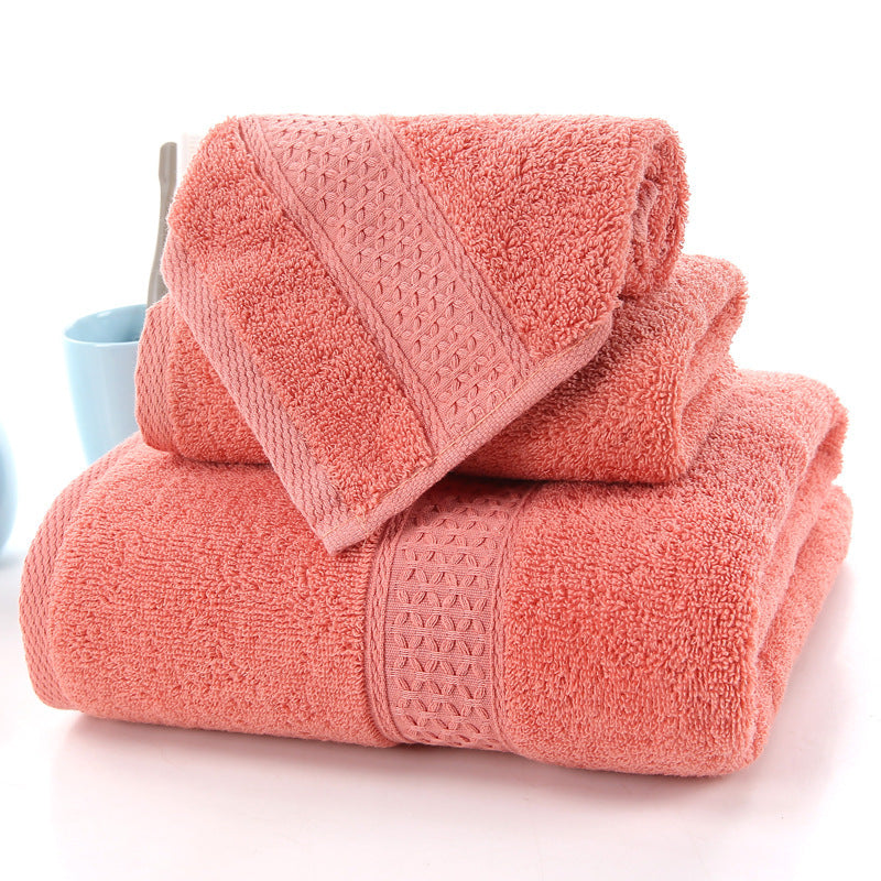 Long-staple Cotton Three-piece Set Towels Square Scarf