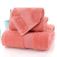Long-staple Cotton Three-piece Set Towels Square Scarf