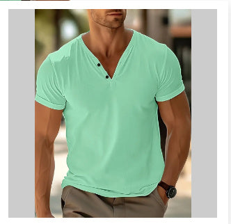 Men's T-shirt Summer Beach Short Sleeve Casual
