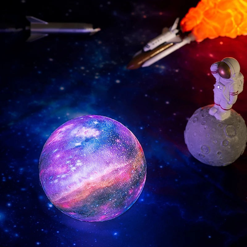 LED USB Star Galaxy Moon Lamp Stand Remote 3D