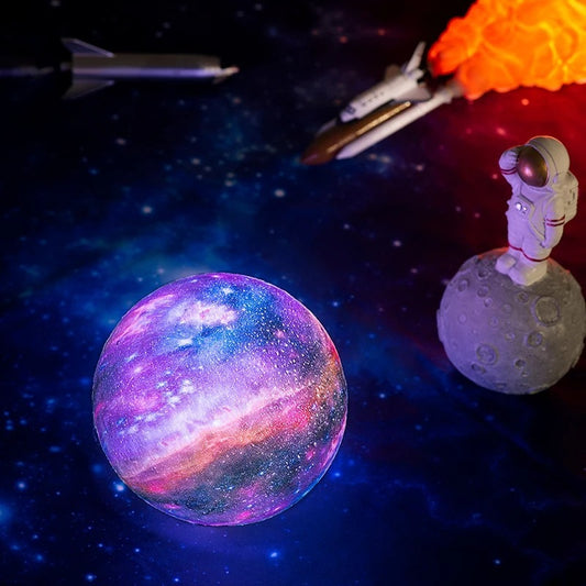 LED USB Star Galaxy Moon Lamp Stand Remote 3D