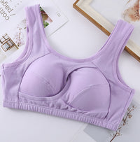 Plus Size Women Bra Ladies Cotton Quake-Proof Underwear Sleep