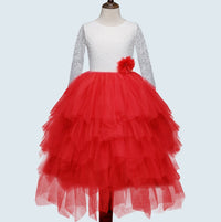 Children's Skirt Lace Long-sleeved Girls