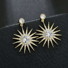 SUNFLOWER Earrings AAA Zircon Inlaid Earrings